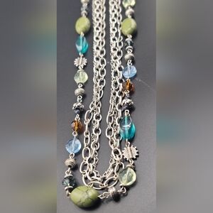 🌸Premier Designs Necklace 34" Multi-strand Pretty Beads No Longer In Production